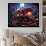 Floral Princess Carriage - Old American Cart Canvas Wall Art