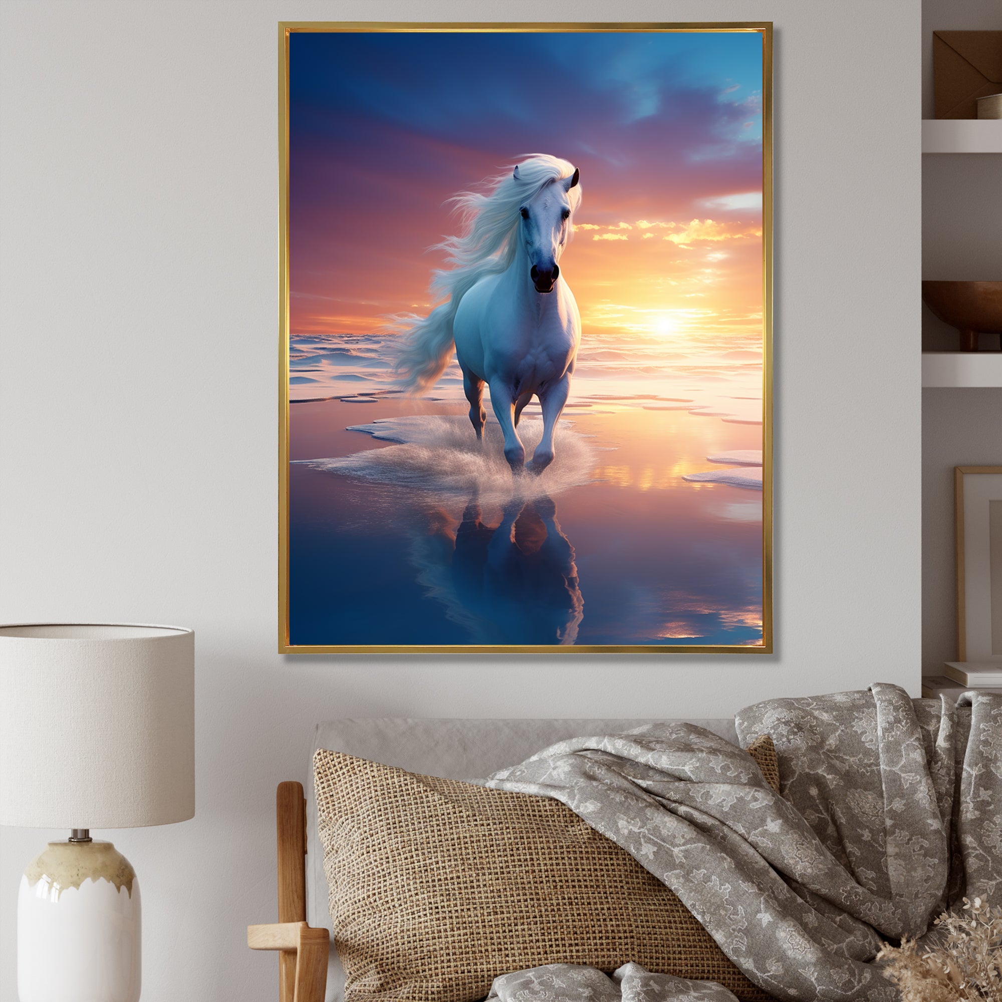 Coastal Horse Majesty Portrait - Horse Wall Decor