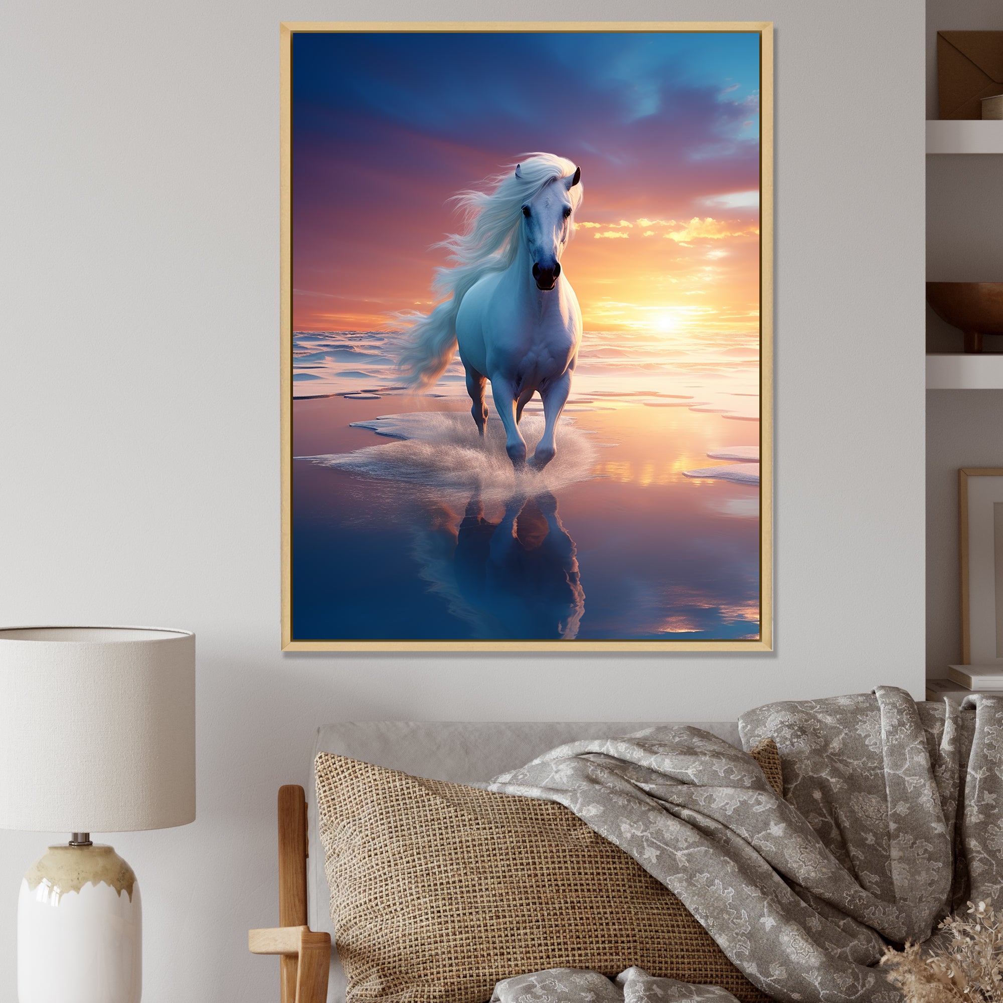Coastal Horse Majesty Portrait - Horse Wall Decor