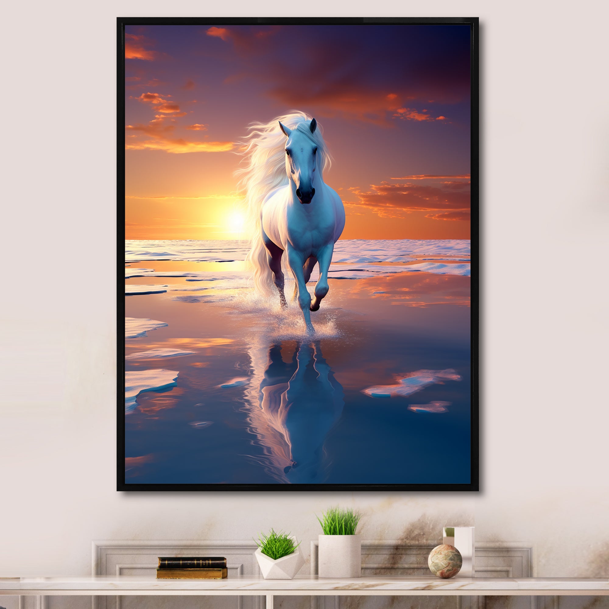 Coastal Horse Majesty Noble Horse Portrait - Horse Wall Art Prints
