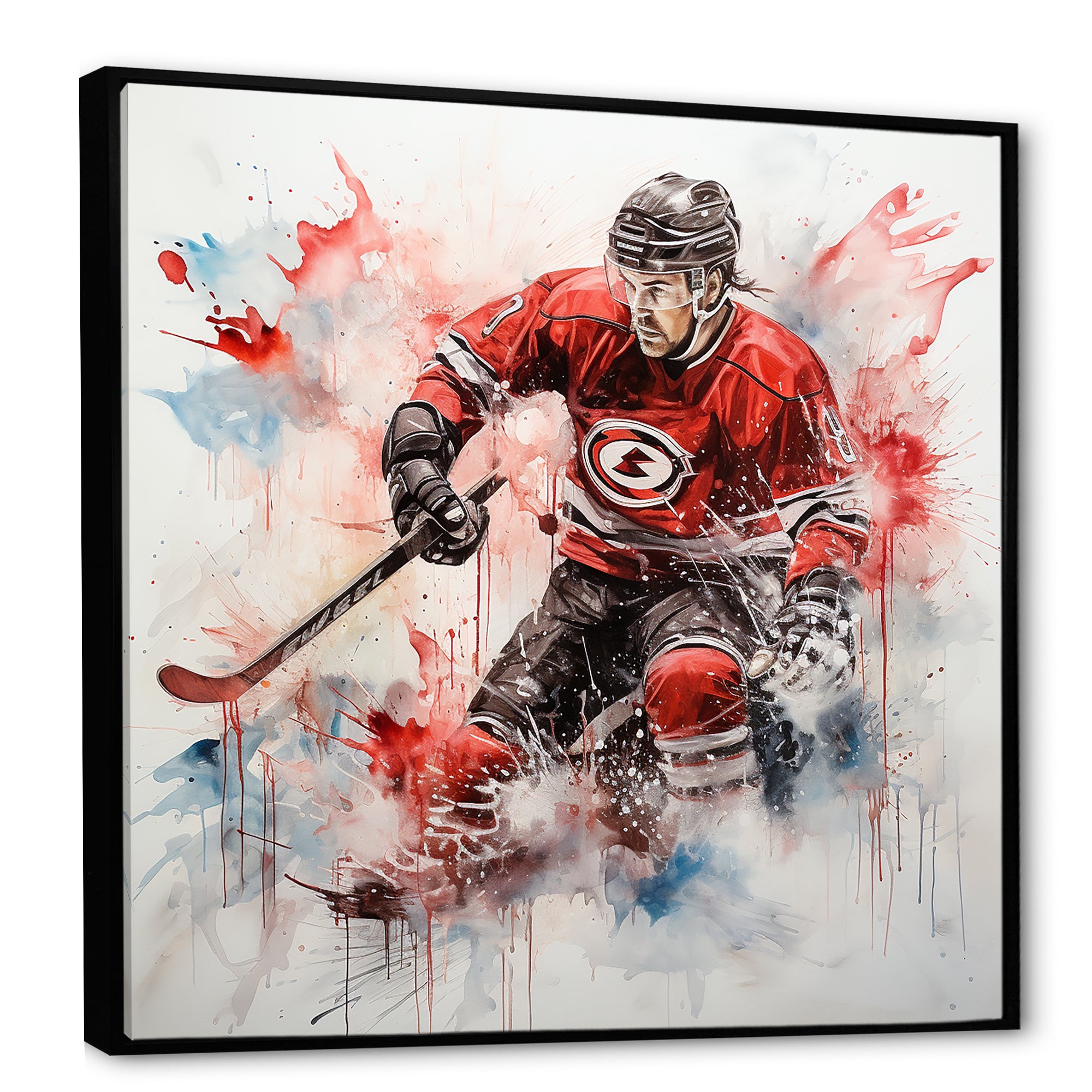 Red Us Hockey Ice Chronicles - Sport Hockey Canvas Wall Art
