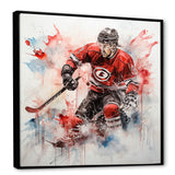 Red Us Hockey Ice Chronicles - Sport Hockey Canvas Wall Art