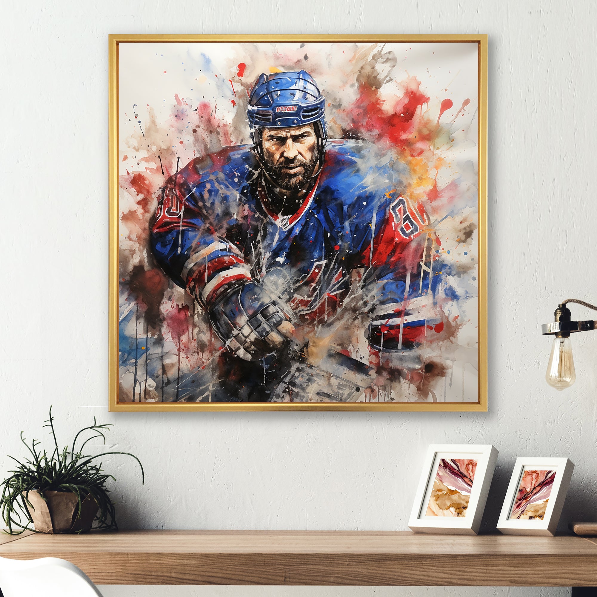 Sport Hockey Ice Chronicles I - Sport Hockey Canvas Wall Art
