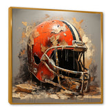 Red And Black Football Helmet - Sport Football Canvas Wall Art