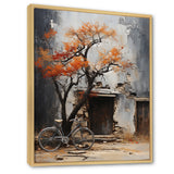 Orange and grey Midnight bicycle - Bicycle Canvas Wall Art