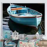 Blue and red Fishing boat expedition - Boat Fishing Canvas Wall Art