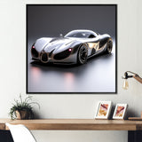 Silver Italian hyper car I - Car Exotic Canvas Wall Art
