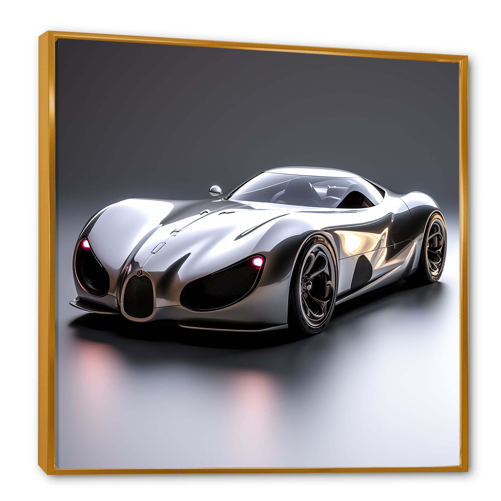 Silver Italian hyper car I - Car Exotic Canvas Wall Art