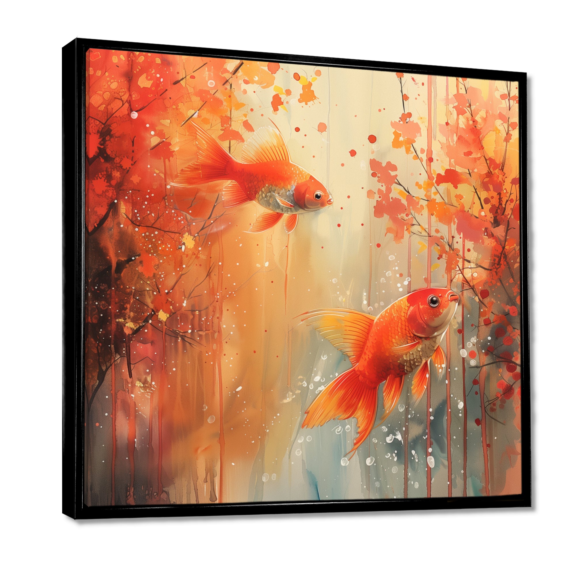 Orange coral Marine goldfish magic - Orange Coral Wall Art