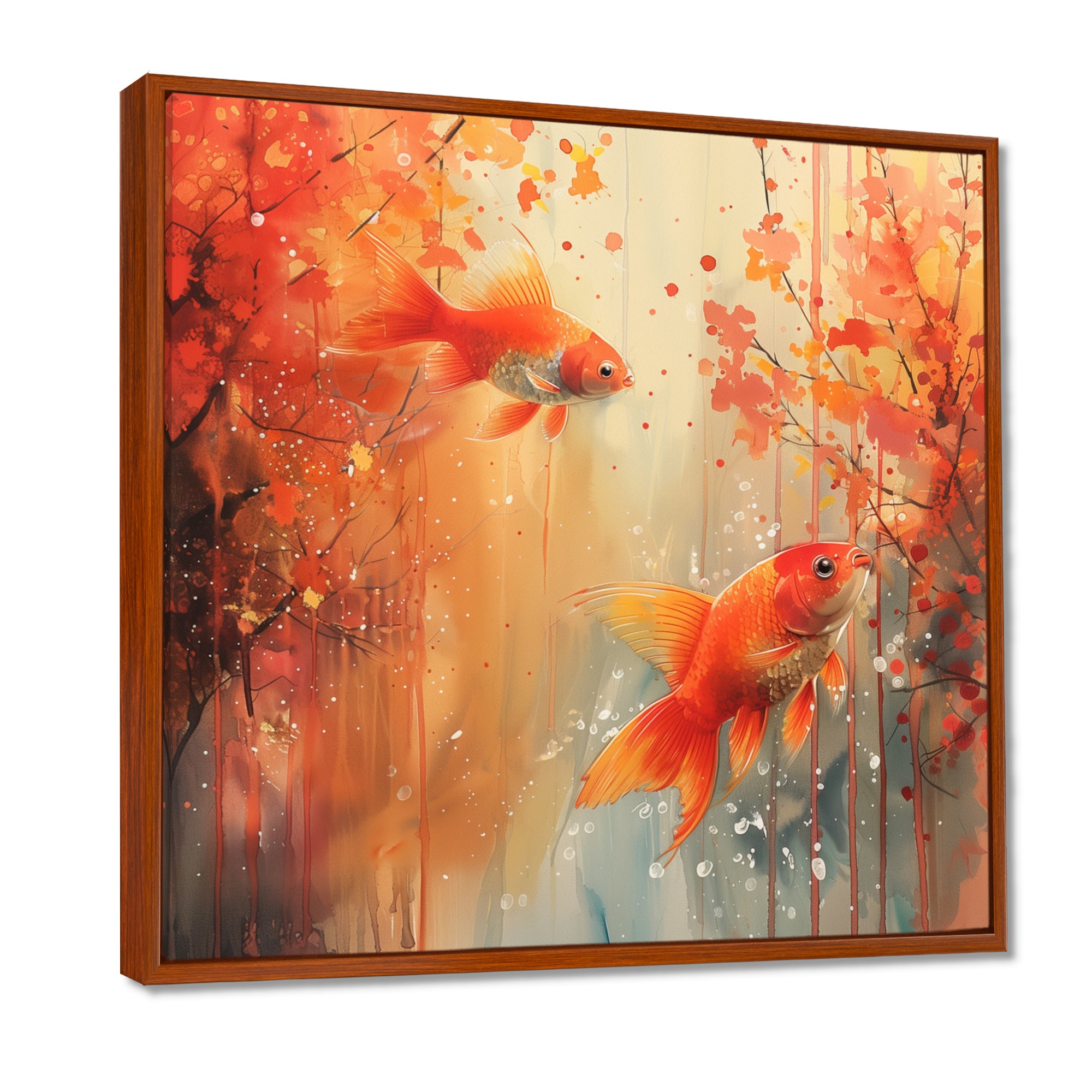 Orange coral Marine goldfish magic - Orange Coral Wall Art