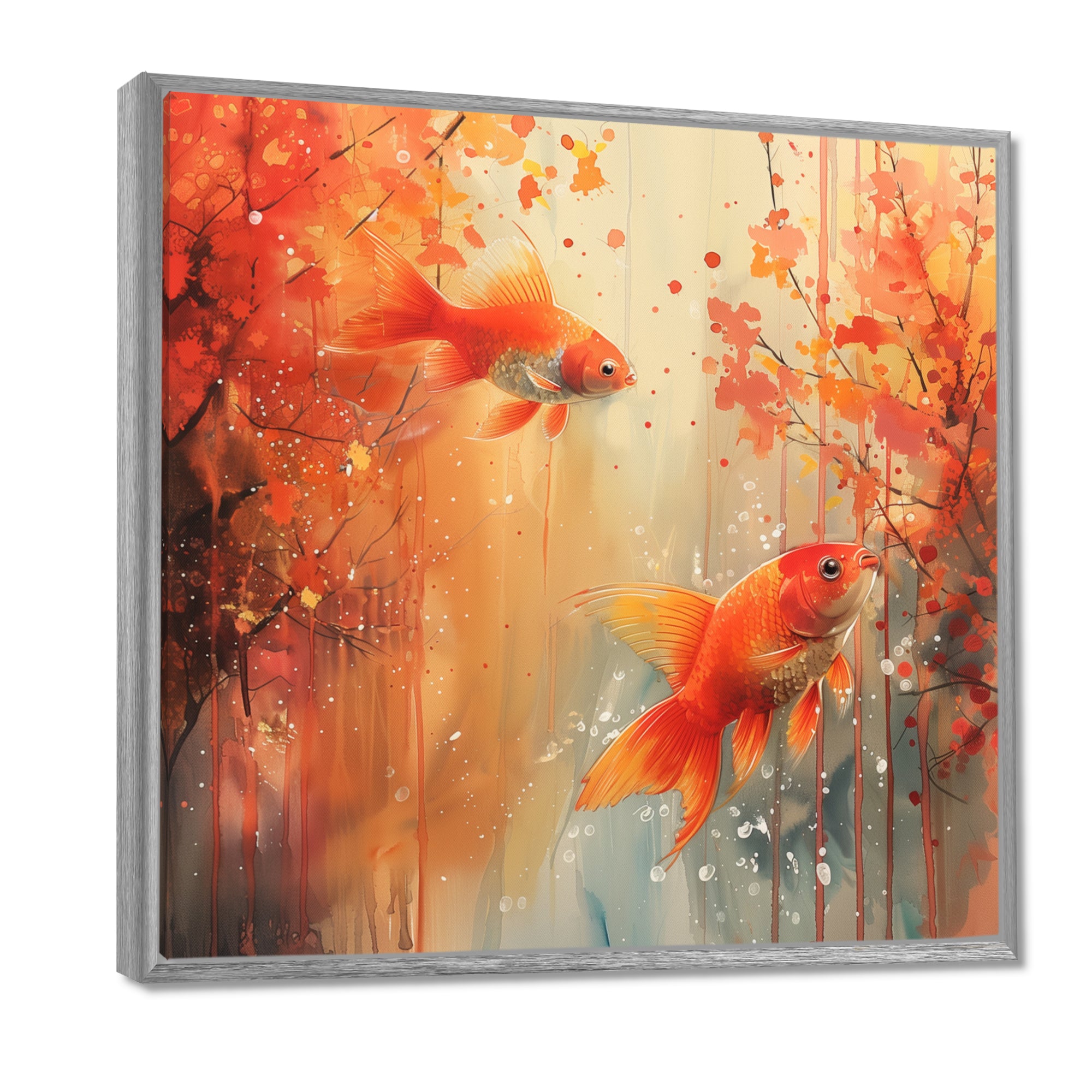 Orange coral Marine goldfish magic - Orange Coral Wall Art