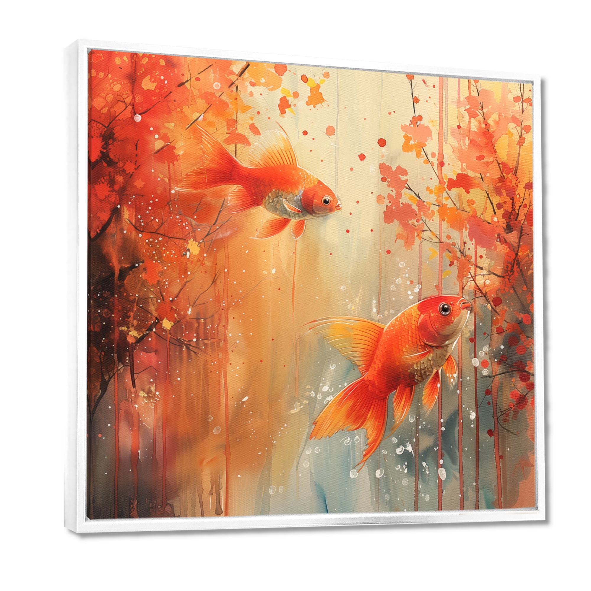 Orange coral Marine goldfish magic - Orange Coral Wall Art
