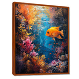 Orange blue coral Marine goldfish Marvel - Coral Canvas Wall Art