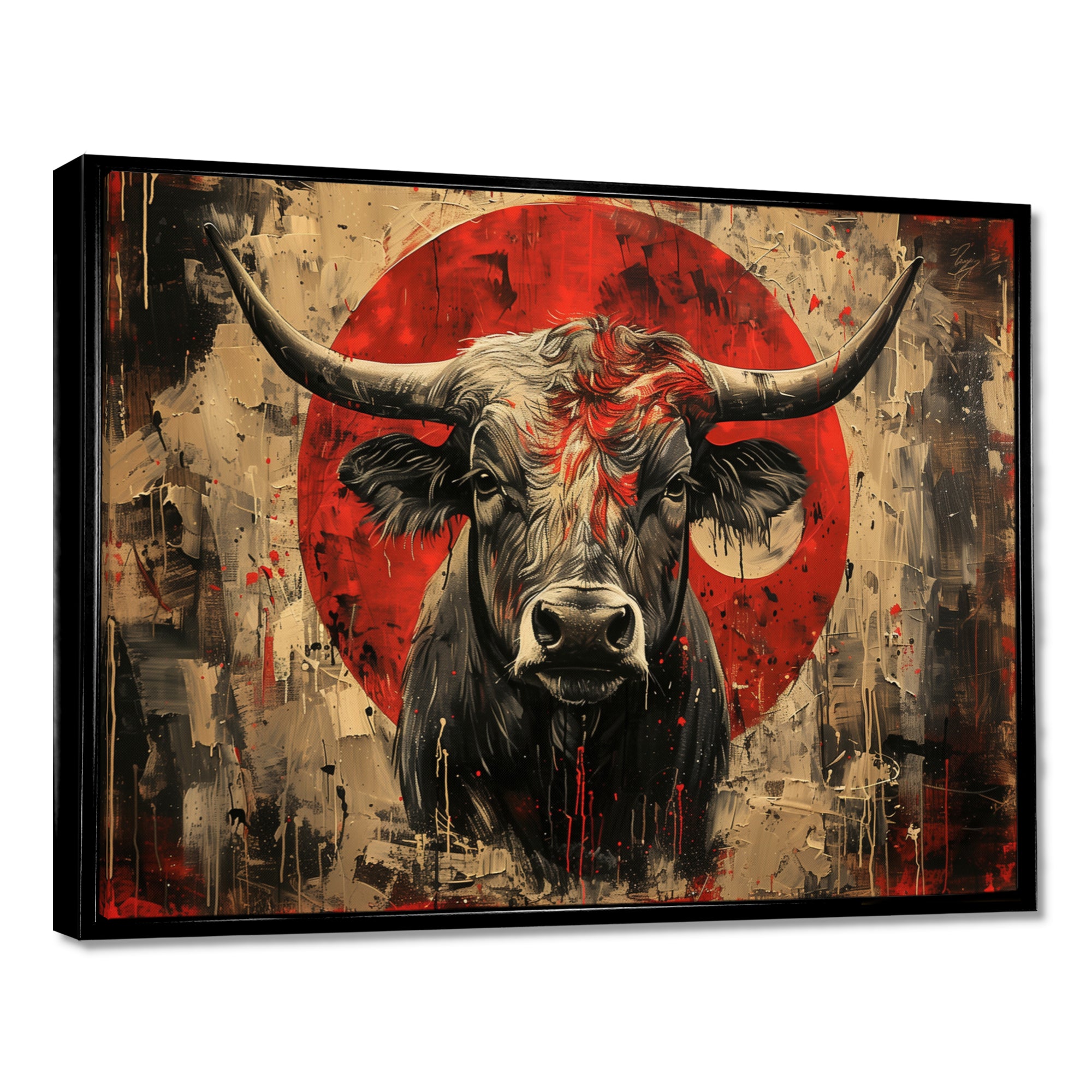Red Taurus Astrology Bulls Courage - Taurus Wall Art Prints