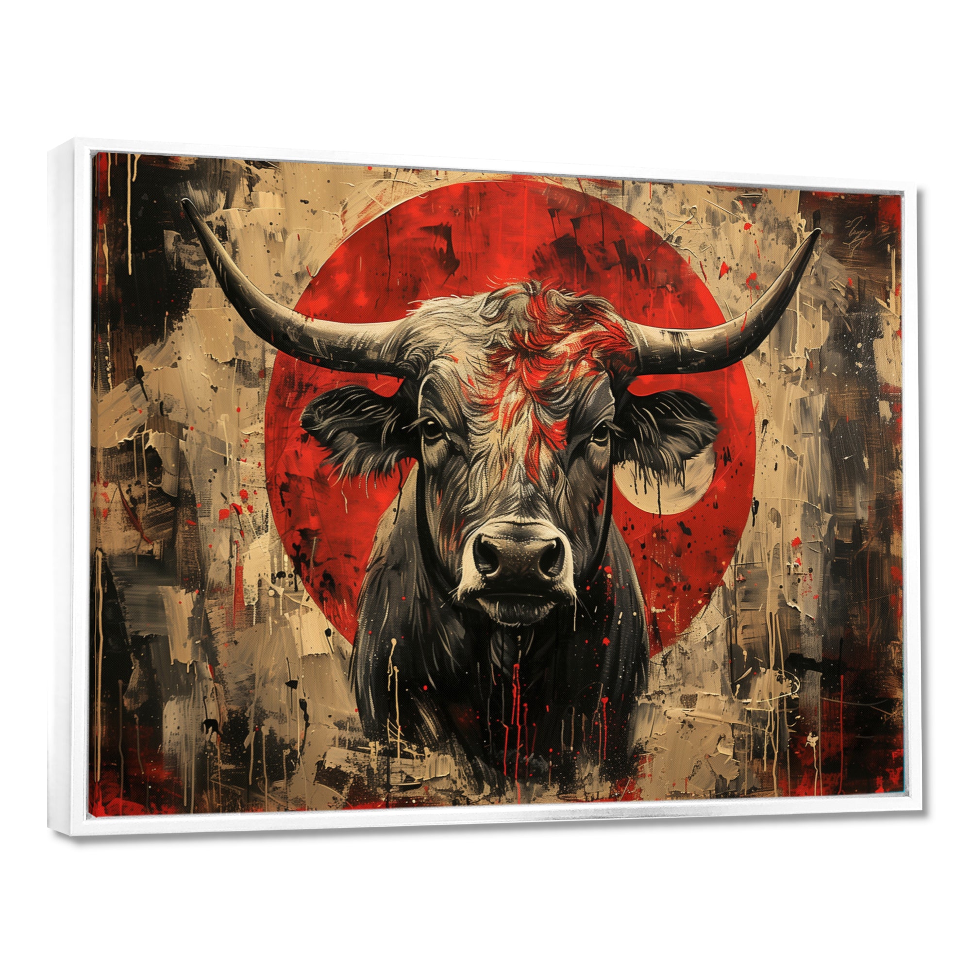 Red Taurus Astrology Bulls Courage - Taurus Wall Art Prints