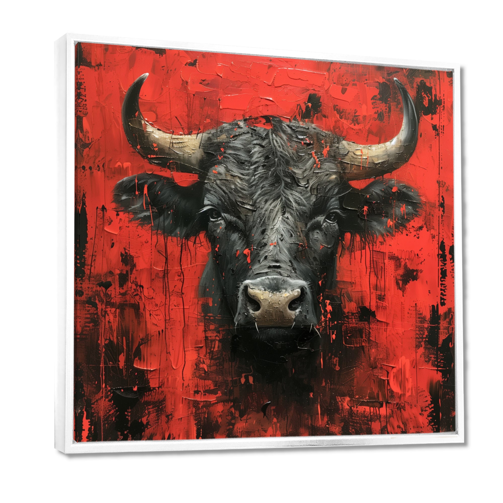 Red Taurus Astrology Bulls Resolve - Red Taurus Wall Art
