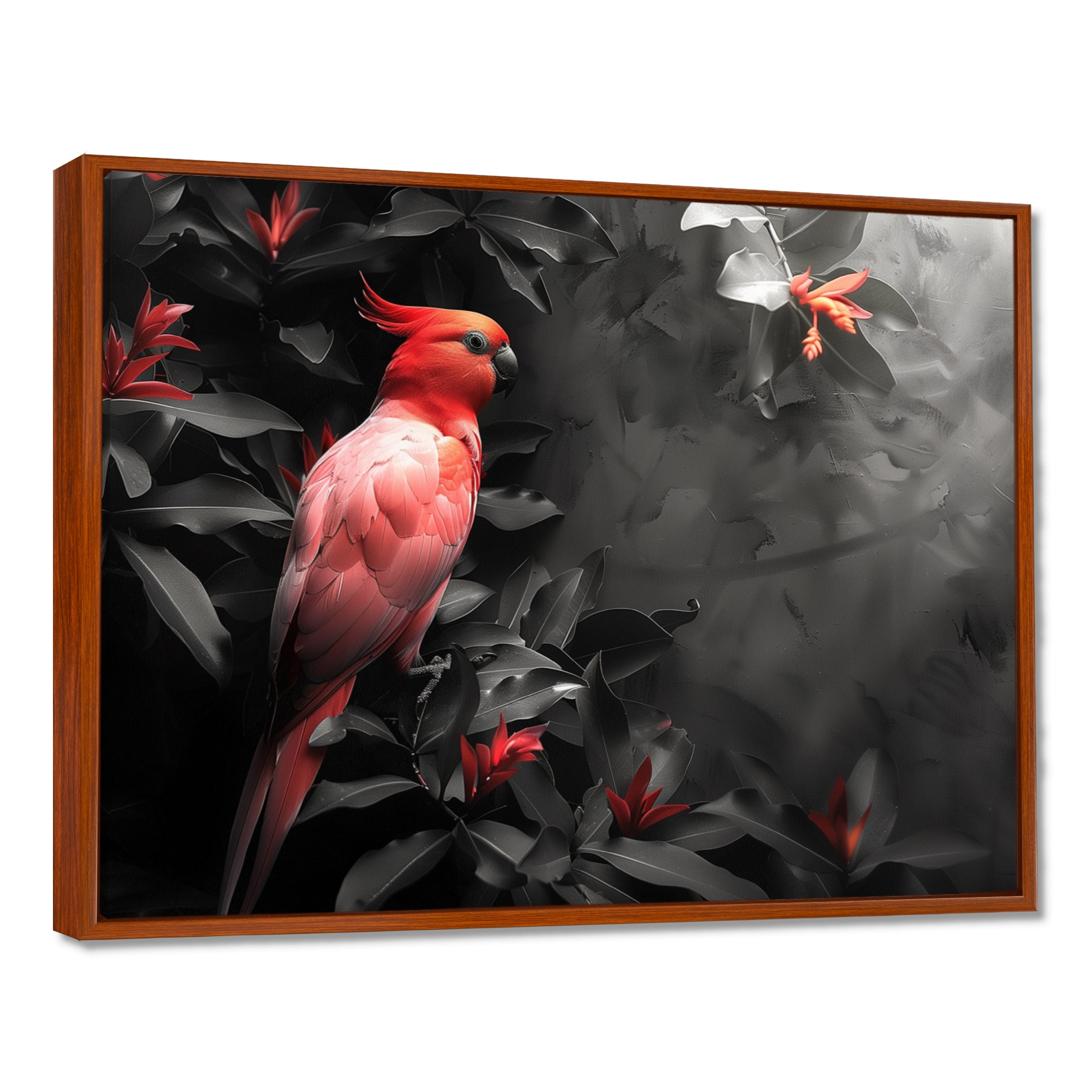 Red black Garden of Eden Birds - Bird Home Decor Art