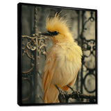 Yellow black Caged Bird elegance - Bird Canvas Wall Art