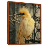 Yellow black Caged Bird elegance - Bird Canvas Wall Art