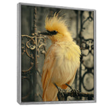 Yellow black Caged Bird elegance - Bird Canvas Wall Art