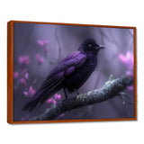 Purple black Moonlit Serenade Bird - Bird Wall Decor