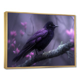 Purple black Moonlit Serenade Bird - Bird Wall Decor