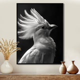Monochrome white black graceful Bird - Bird Wall Decor