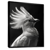 Monochrome white black graceful Bird - Bird Wall Decor