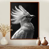 Monochrome white black graceful Bird - Bird Wall Decor