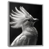 Monochrome white black graceful Bird - Bird Wall Decor