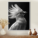Monochrome white black graceful Bird - Bird Wall Decor