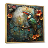 Green orange Rainforest Radiance Toucan - Green Parrot Wall Art