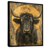 Golden Taurus zodiac portrait - Taurus Canvas Wall Art