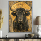 Golden Taurus zodiac portrait - Taurus Canvas Wall Art