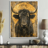 Golden Taurus zodiac portrait - Taurus Canvas Wall Art