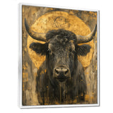 Golden Taurus zodiac portrait - Taurus Canvas Wall Art