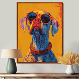 Orange red boxer dog with sunglasses - Dog Wall Decor