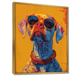 Orange red boxer dog with sunglasses - Dog Wall Decor