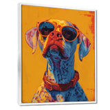 Orange red boxer dog with sunglasses - Dog Wall Decor