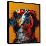 Red yellow sunglasses Bernese portrait - Dog Wall Art Prints