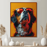 Red yellow sunglasses Bernese portrait - Dog Wall Art Prints