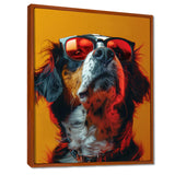Red yellow sunglasses Bernese portrait - Dog Wall Art Prints