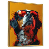 Red yellow sunglasses Bernese portrait - Dog Wall Art Prints