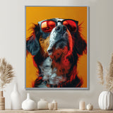 Red yellow sunglasses Bernese portrait - Dog Wall Art Prints
