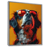 Red yellow sunglasses Bernese portrait - Dog Wall Art Prints