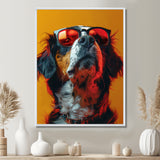 Red yellow sunglasses Bernese portrait - Dog Wall Art Prints