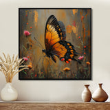 Vintage yellow and black Butterfly gardens - Yellow Butterfly Wall Art