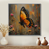Vintage yellow and black Butterfly gardens - Yellow Butterfly Wall Art