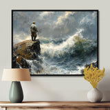 Cliffside Ocean Fishing - Hunting & Fishing Canvas Wall Art