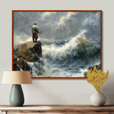 Cliffside Ocean Fishing - Hunting & Fishing Canvas Wall Art